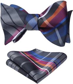 img 4 attached to 👔 HISDERN Colorful Striped Classic Wedding Tie