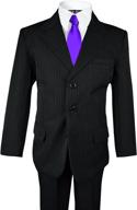 👔 boys pinstripe suit: black matching outfit for boys – suits & sport coats logo