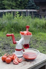 img 3 attached to 🍅 Weston 3 Cup Capacity Fruit and Tomato Press in Red and White, Model 67-1101-W