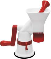 🍅 weston 3 cup capacity fruit and tomato press in red and white, model 67-1101-w логотип