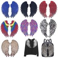 loveinusa 7 pair of sequined angel wings iron on patch diy embroidered applique bling wings for jackets cloth decoration - perfect for valentine's day gifts logo