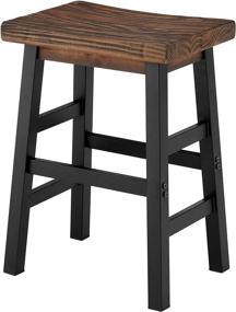 img 2 attached to Natural Sonoma 26-Inch Counter Height Stool with Metal Legs & Reclaimed Wood Surface