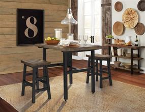 img 1 attached to Natural Sonoma 26-Inch Counter Height Stool with Metal Legs & Reclaimed Wood Surface