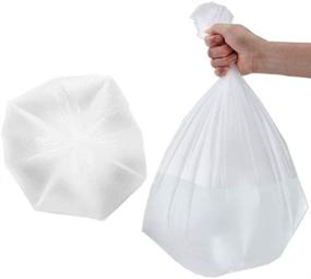 img 1 attached to Aijoso 4 Gallon Clear Trash Bags - 100 Counts/ 4 Rolls Light Duty Wastebasket Liners for Garbage Disposal