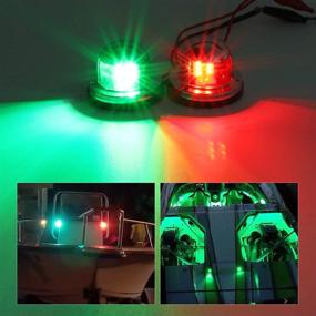 img 2 attached to ⚓️ Помощник Паросчасти 12V Морской катер Яхта LED Навигационные огни Pontoon инструмент крепления Красные Зеленые Боковые Старбордные Огни Судовой Сигнал Освещение Погружаемые 8 LED для Пунктов Скитера Из Нержавеющей Стали