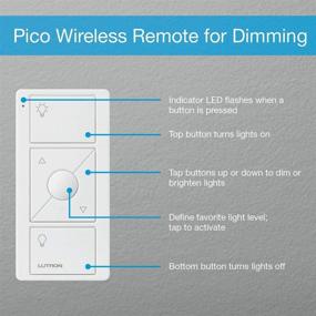 img 1 attached to Lutron Pico Remote: Caseta 🔥 Wireless Smart Dimmer, Favorite Setting, Black