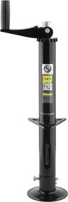 img 4 attached to 🔌 Black Lippert 733926 Quick Drop Tongue Jack for A-Frame Travel, Cargo, and Utility Trailers or 5th Wheel RVs with 2000lb Weight Capacity