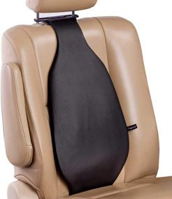 img 4 attached to 🚗 Ultimate Comfort: TIC-TEC Low Profile Lumbar Support Car Cusion - Air Back Leather Lumbar Cushion for Driver - Effective relief for Lower Back Pain & Improved Posture - Black