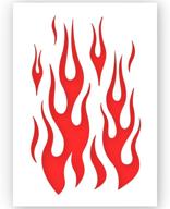 🔥 qbix flame stencil - a5 size for painting, baking, crafts, walls, furniture - reusable fire stencil for kids and diy enthusiasts logo