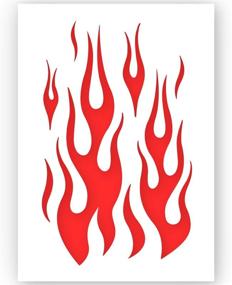 img 4 attached to 🔥 QBIX Flame Stencil - A5 Size for Painting, Baking, Crafts, Walls, Furniture - Reusable Fire Stencil for Kids and DIY Enthusiasts