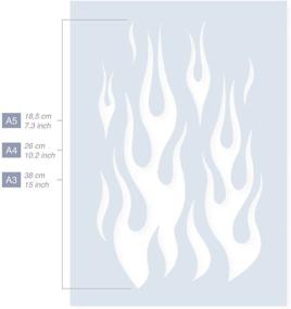 img 2 attached to 🔥 QBIX Flame Stencil - A5 Size for Painting, Baking, Crafts, Walls, Furniture - Reusable Fire Stencil for Kids and DIY Enthusiasts