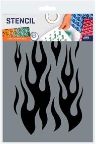 img 3 attached to 🔥 QBIX Flame Stencil - A5 Size for Painting, Baking, Crafts, Walls, Furniture - Reusable Fire Stencil for Kids and DIY Enthusiasts