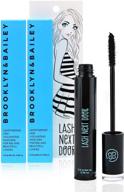 👀 brooklyn and bailey's lash next door waterproof mascara black – volume and length for smudge-proof lashes (2 pack) logo