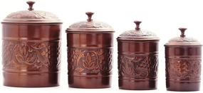 img 2 attached to Classic Copper Old Dutch Antique Heritage 🏺 Canister 4 Piece Set: Timeless Elegance for Your Kitchen