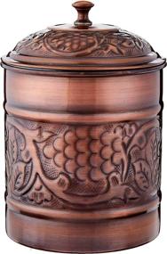 img 3 attached to Classic Copper Old Dutch Antique Heritage 🏺 Canister 4 Piece Set: Timeless Elegance for Your Kitchen