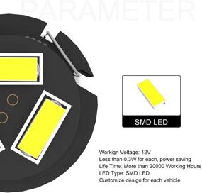 img 3 attached to SMD AC Climate Heater Control LED Light Bulbs Kit | Replacement for Dodge Ram 1500 2500 3500 2003-2008 T5/T4.7 Neo Wedge HVAC | Bright White Lights