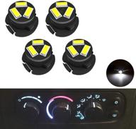 smd ac climate heater control led light bulbs kit | replacement for dodge ram 1500 2500 3500 2003-2008 t5/t4.7 neo wedge hvac | bright white lights logo