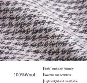 img 3 attached to 100% Pure Wool Unisex Knit Winter Scarf: 🧣 Lightweight, Thick & Warm with a Luxurious Cashmere Feel