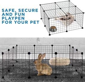 img 3 attached to 🐇 Compact and Portable Pet Playpen: Foldable Metal Pen for Indoor/Outdoor Use, Ideal for Rabbits, Guinea Pigs, and Small Animals - Configurable 12 Panels