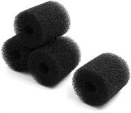 🐠 enhance aquarium filtration with uxcell 2.6 inch cylinder pre-filter sponge filter media (4pcs, black) - replacement for optimal performance логотип