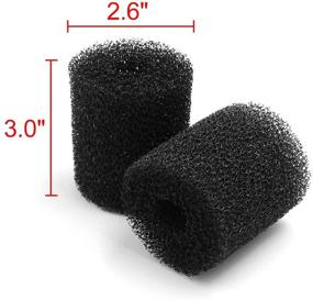 img 3 attached to 🐠 Enhance Aquarium Filtration with uxcell 2.6 Inch Cylinder Pre-Filter Sponge Filter Media (4pcs, Black) - Replacement for Optimal Performance