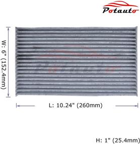 img 3 attached to 🚗 POTAUTO MAP 3011C (CF11777) Enhanced Activated Carbon Car Cabin Air Filter: Ideal Replacement for JEEP WRANGLER JK