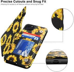 img 2 attached to 🌻 Stylish Floral Flip Folio Leather Wallet Case for iPhone 12 Pro Max 6.7" - Blooming Sunflowers Design