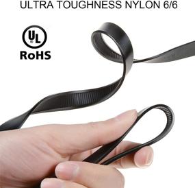 img 3 attached to 🔐 Flex Cuffs 10-Pack: Heavy-Duty Disposable Handcuffs for Police - Heat & UV Resistant, 250 lbs Tensile Strength - Black