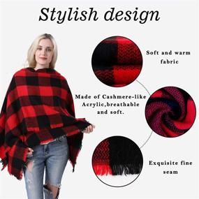 img 1 attached to 🧣 Stylish Chunky Scarves with Tassel Detail: Must-Have Women's Accessories for Scarves & Wraps