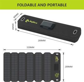 img 3 attached to 🌞 BigBlue 15W Portable Solar Charger with Dual 5V/2.1A USB, Folding Camping Solar Panels and Type-C Cable, Compatible with iPhone 11, Xs, XS Max, XR, X, 8, iPad, Samsung Galaxy, LG, and More