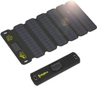 🌞 bigblue 15w portable solar charger with dual 5v/2.1a usb, folding camping solar panels and type-c cable, compatible with iphone 11, xs, xs max, xr, x, 8, ipad, samsung galaxy, lg, and more logo