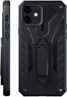 📱 kitoo iphone 11 case with kickstand - military grade 12ft. drop tested, black logo