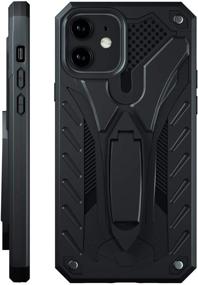 img 4 attached to 📱 Kitoo iPhone 11 Case with Kickstand - Military Grade 12ft. Drop Tested, Black