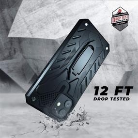 img 3 attached to 📱 Kitoo iPhone 11 Case with Kickstand - Military Grade 12ft. Drop Tested, Black