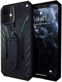 img 1 attached to 📱 Kitoo iPhone 11 Case with Kickstand - Military Grade 12ft. Drop Tested, Black