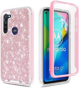 img 3 attached to 📱 E-Began Moto G Stylus Case with Built-in Screen Protector - Glitter Bling Rose Gold: Full-Body Shockproof Protection for Motorola G Stylus/Moto G Pro (2020)