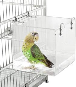 img 4 attached to HOSUKKO Bathtub Parrot Birdbath 5 1Inch