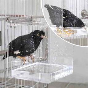 img 3 attached to HOSUKKO Bathtub Parrot Birdbath 5 1Inch