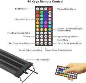 img 3 attached to 🐠 Enhance Your Aquarium with WOINO RGB LED Fish Tank Light: Remote Control, Timer, Sunset/Sunrise Modes, UL-Listed Power Supply, 12-55 Inch