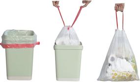 img 3 attached to Pekky 6 Gallon Clear Trash Bags Drawstring: Heavy Duty, 120 Counts - Ultimate Waste Disposal Solution!