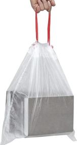 img 2 attached to Pekky 6 Gallon Clear Trash Bags Drawstring: Heavy Duty, 120 Counts - Ultimate Waste Disposal Solution!