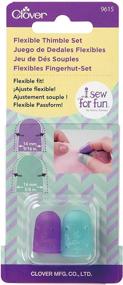 img 4 attached to Clover 9615 I Sew for Fun Flexible Set Thimble 🧵 - Purple and Blue 2: A Must-Have for Comfortable Sewing Experience