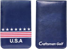 img 1 attached to CRAFTSMAN GOLF Stripes Leather Scorecard Sports & Fitness