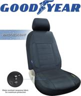 🚗 goodyear gy1247 water resistant car seat cover: premium neoprene fabric for superior protection, fits most vehicles, side airbag compatible logo