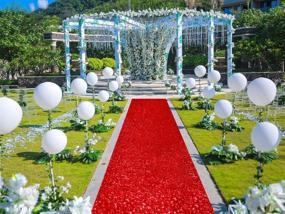 img 1 attached to 🎉 ShinyBeauty Red Sequin Party Glitter Runner - Wedding Aisle Runner 2ft x 15ft - N116