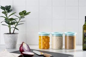 img 1 attached to 🍃 Godinger Stackable Glass Jars - Set of 3, Ideal for Organized Food Storage