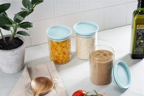 img 2 attached to 🍃 Godinger Stackable Glass Jars - Set of 3, Ideal for Organized Food Storage