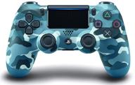 🎮 обновленный беспроводной контроллер dualshock 4 для playstation 4 - синий камуфляж: исследуйте мир игр с подлинностью. логотип