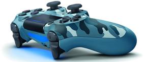 img 3 attached to 🎮 Обновленный беспроводной контроллер DualShock 4 для PlayStation 4 - синий камуфляж: Исследуйте мир игр с подлинностью.