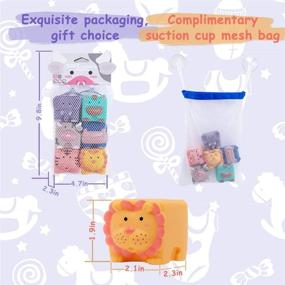 img 2 attached to 🧸 JETM·HH Baby Blocks: Soft Building Toys for 6 Months Up Toddlers - Silicone Bath Toys, Chewable, Squeeze - 6 PCS Adorable Animals Shapes Set